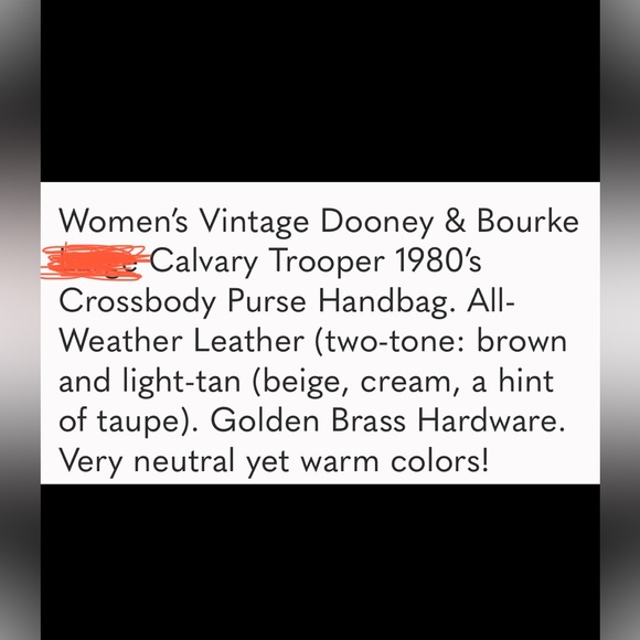 DOONEY & BOURKE CROSSBODY LEATHER BAG VINTAGE - Picture 6 of 6